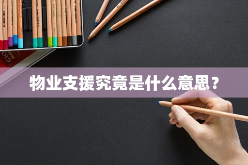物业支援究竟是什么意思？