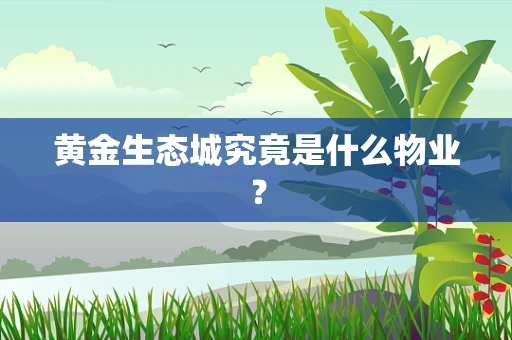 黄金生态城究竟是什么物业？