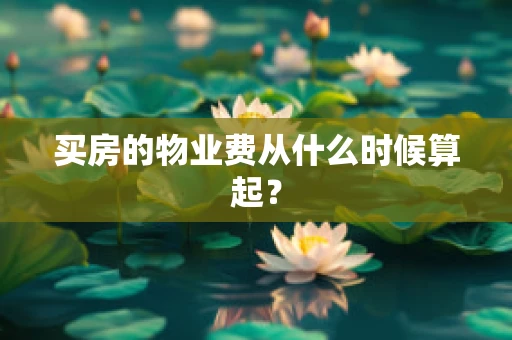 买房的物业费从什么时候算起？