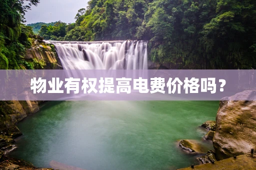 物业有权提高电费价格吗？