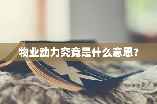 物业动力究竟是什么意思？