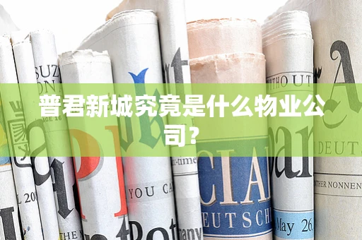 普君新城究竟是什么物业公司？