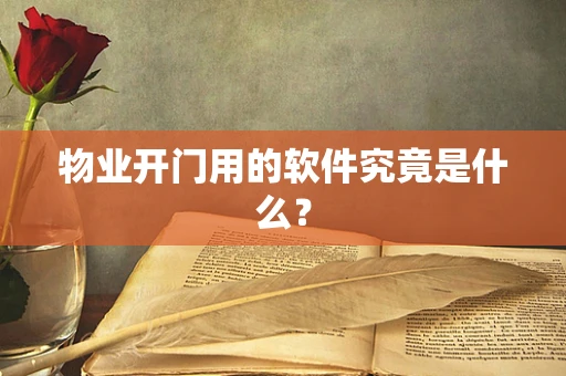 物业开门用的软件究竟是什么？