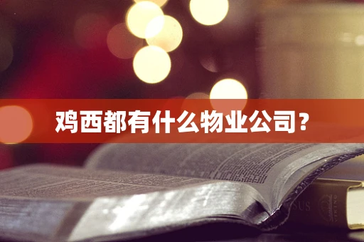 鸡西都有什么物业公司？