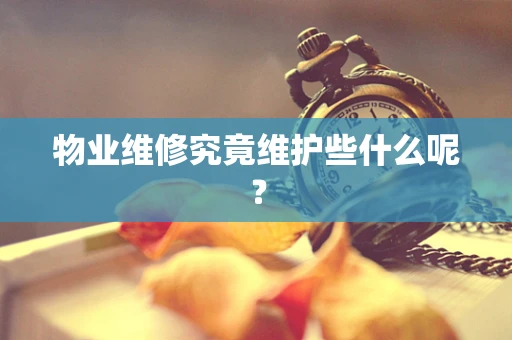 物业维修究竟维护些什么呢？