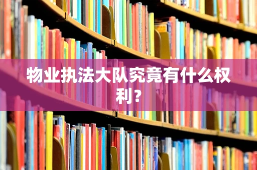 物业执法大队究竟有什么权利？
