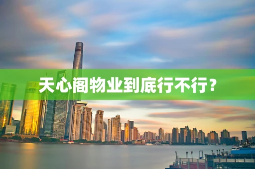 天心阁物业到底行不行？