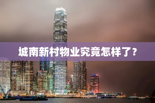 城南新村物业究竟怎样了？