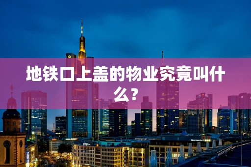 地铁口上盖的物业究竟叫什么？