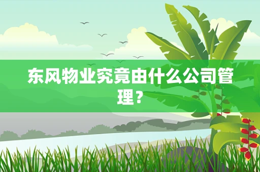 东风物业究竟由什么公司管理？