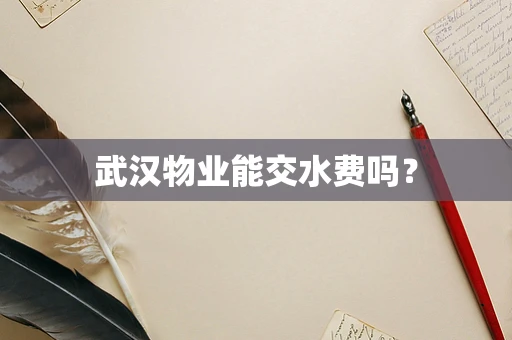 武汉物业能交水费吗？