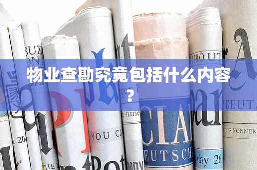 物业查勘究竟包括什么内容？