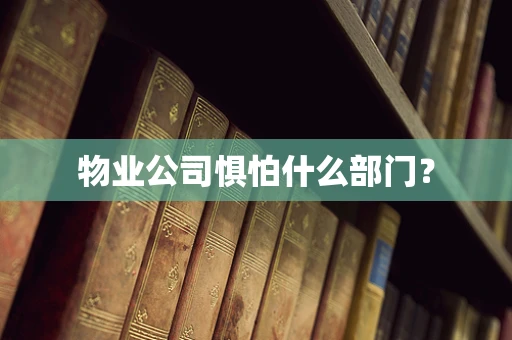 物业公司惧怕什么部门？