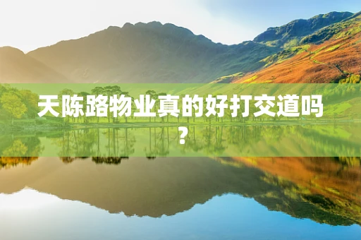 天陈路物业真的好打交道吗？