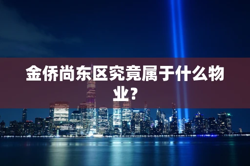 金侨尚东区究竟属于什么物业？