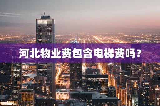 河北物业费包含电梯费吗？