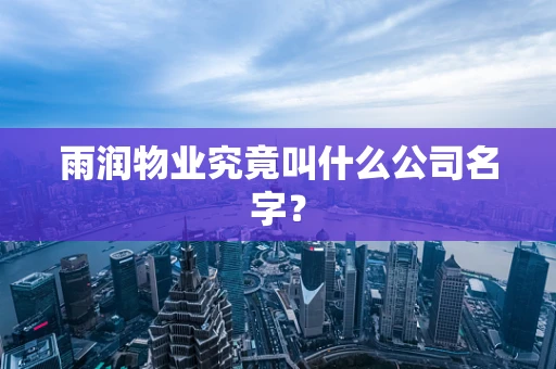 雨润物业究竟叫什么公司名字？